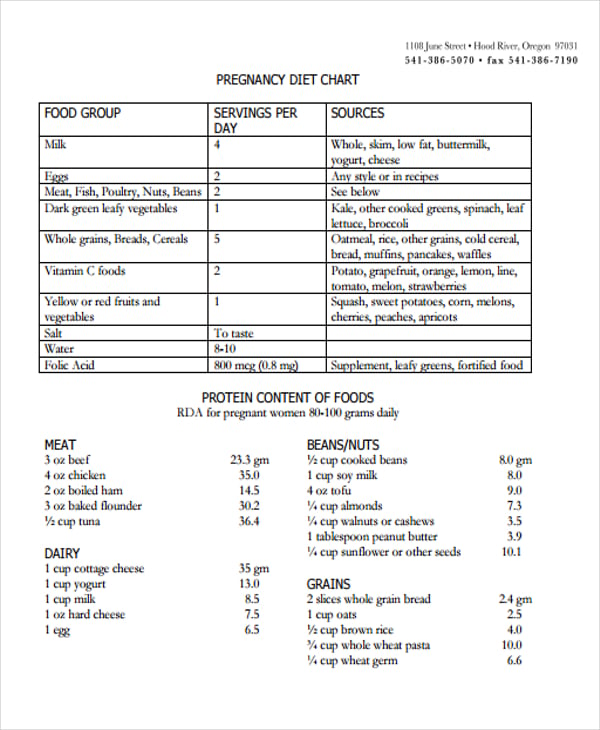 7+ Food Chart Templates - Free Sample, Example Format Download