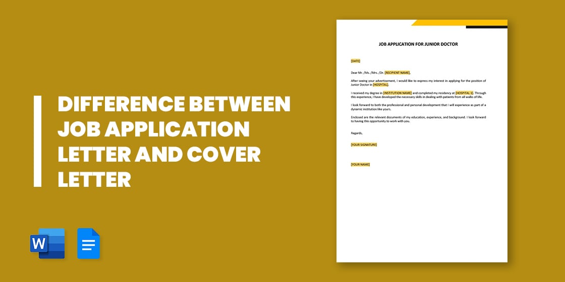 cover letter vs job application