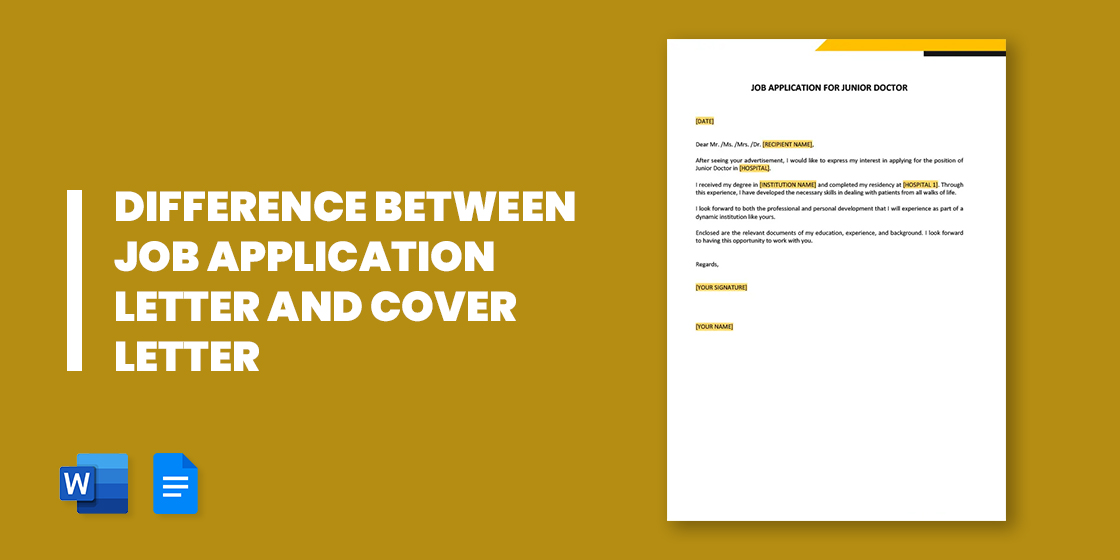 Letter Of Application And Cover Letter Difference