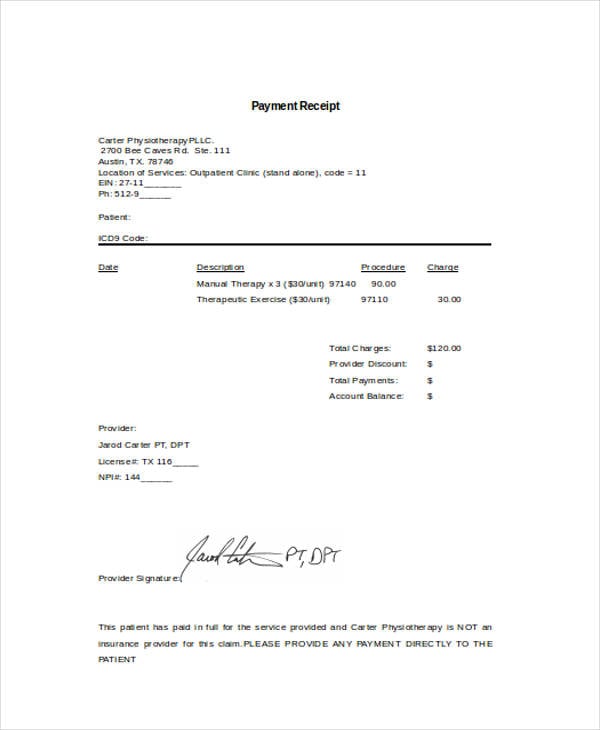7 doctor receipt templates free sample example format download