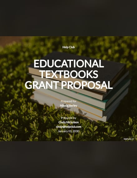 education grant proposal template