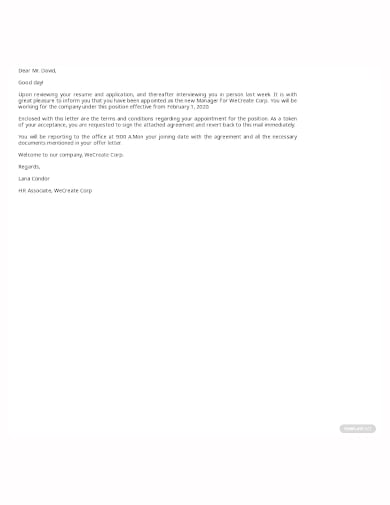 electrical engineer company appointment letter
