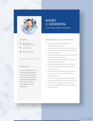electrical project engineer resume template