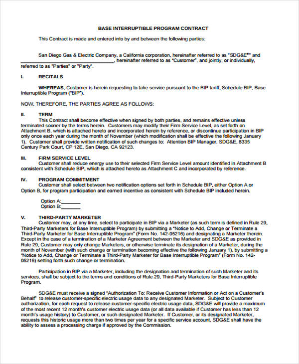 Electrical Maintenance Agreement Template Master Template
