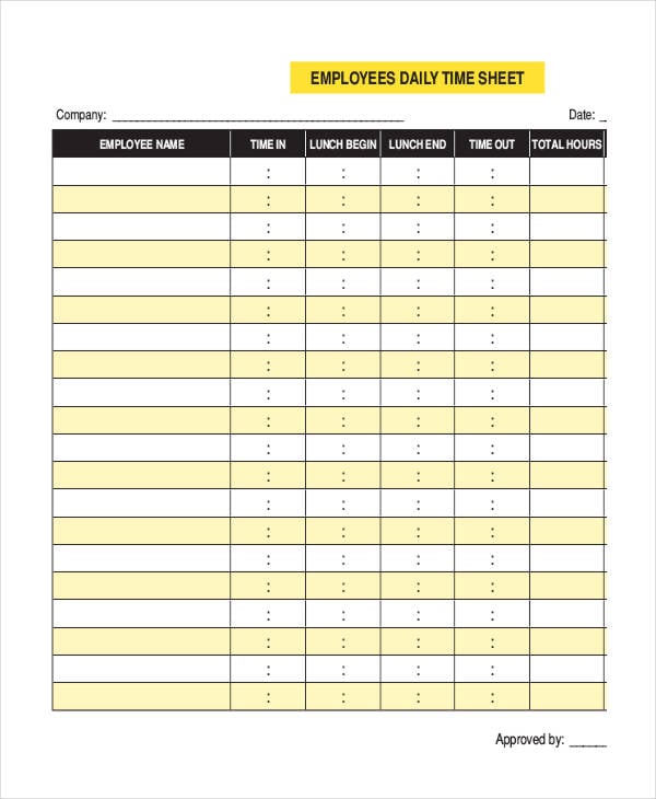 13+ Daily Sheet Templates - Free Word, PDF Format Download