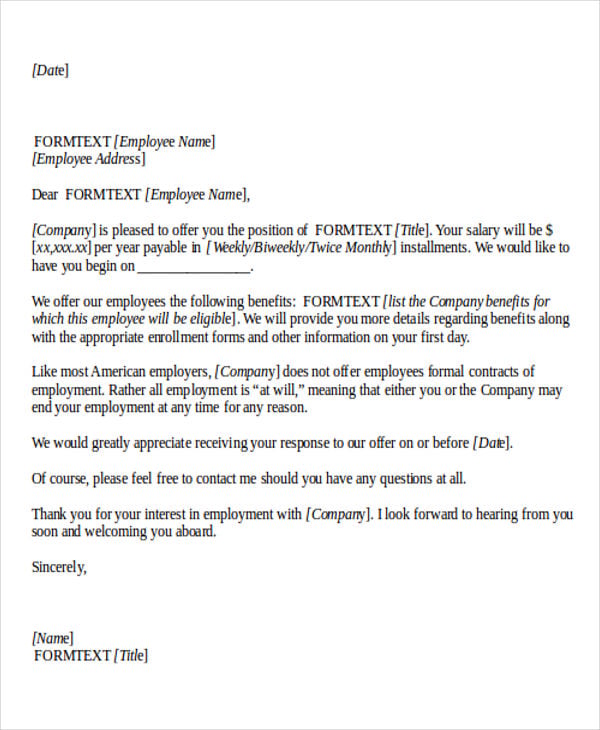 7+ Job Offer Thank-You Letter Templates - Free Samples ...