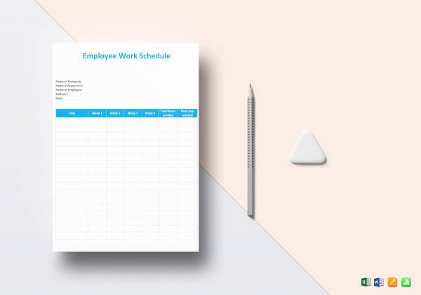 employee work schedule template1