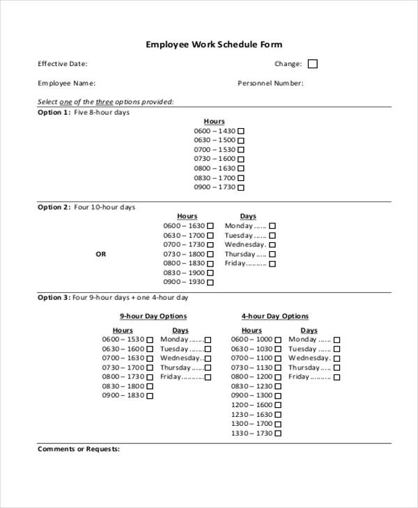 41+ Schedule Templates