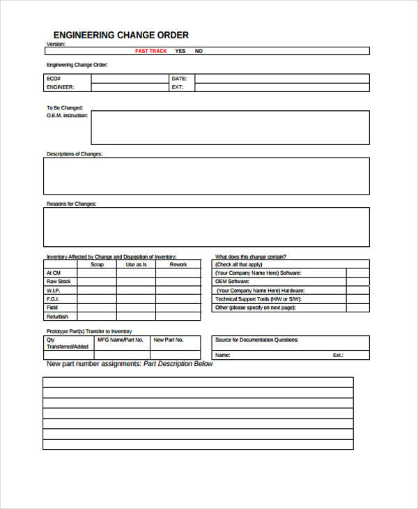 engineering change order