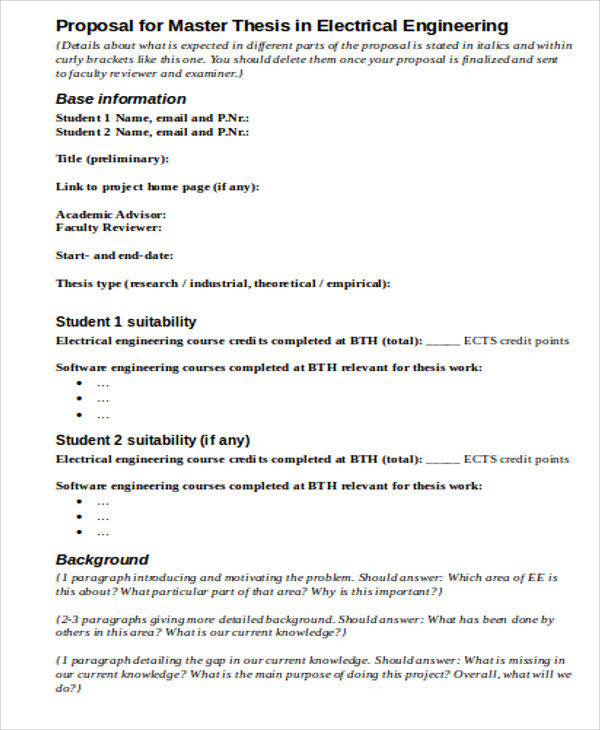 writing an engineering thesis