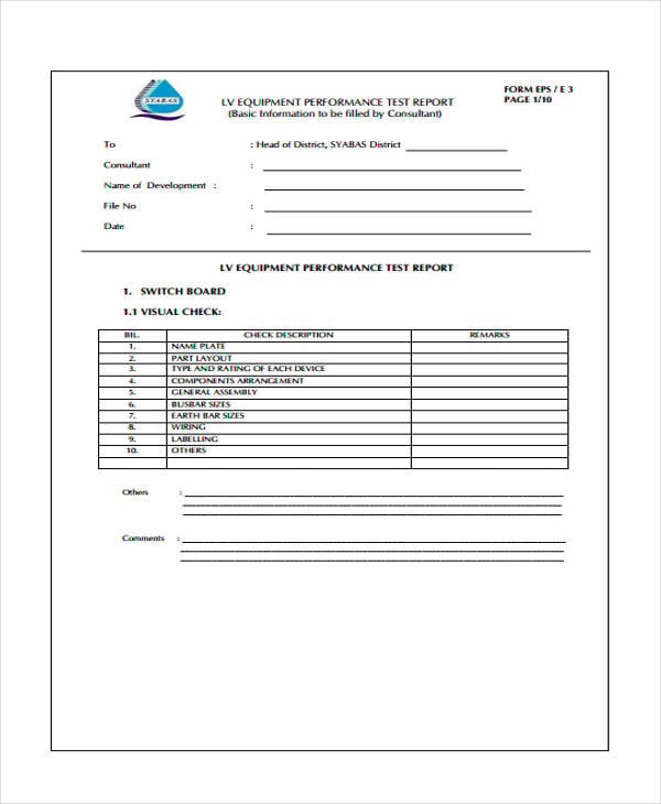 23+ Test Report Templates Free Word, PDF Format Download