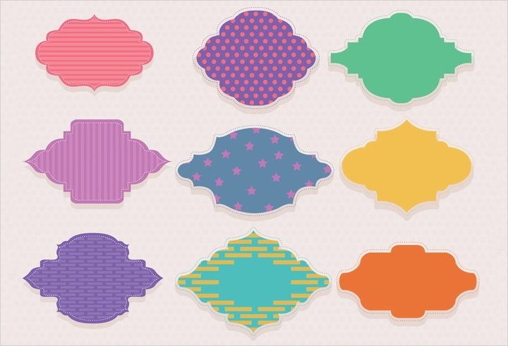 etiquetas vintage vector