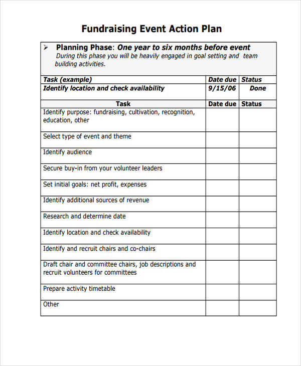 16+ Event Action Plan Templates - Sample, Example Format Download