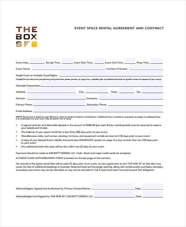 11+ Event Contract Templates - Free Sample, Example Format Download