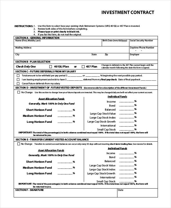 17+ Investment Contract Templates - MS Word | Google Docs | Pages | PDF
