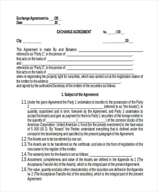 assignment of assets agreement