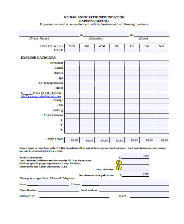 expense report receipt generator