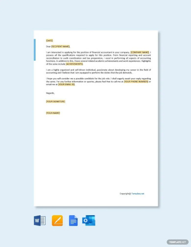 financial accountant cover letter template