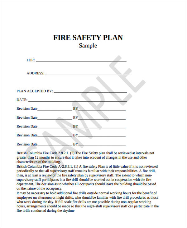 fire safety plan