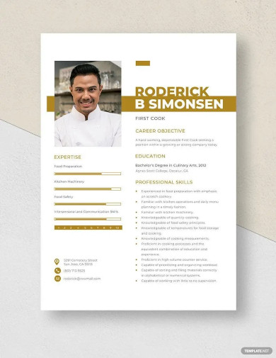 first cook resume