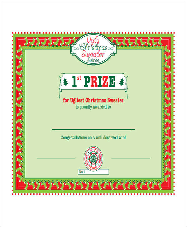 Printable Prize Certificates