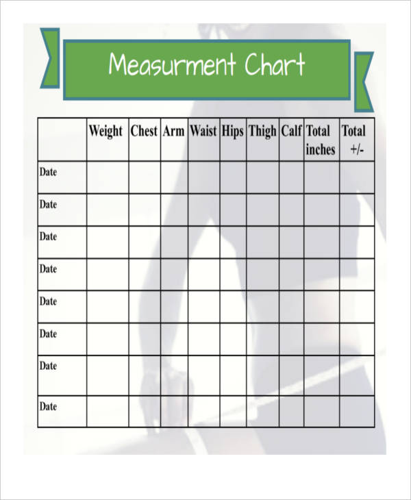 Measurement Chart Templates 9+ Free Sample, Example Format Download