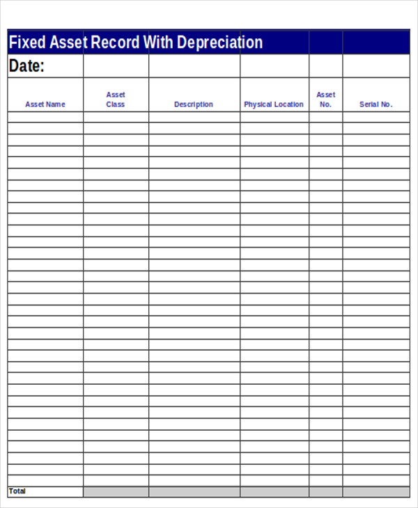 fixed-asset-list-template