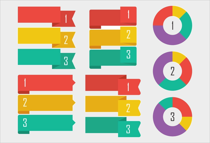 flat infographic element