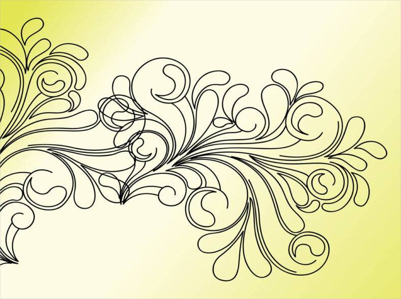 flower swirls clip art 788x589