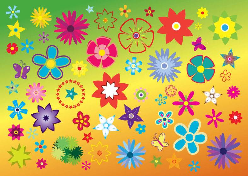 flowers vector clip art 788x562