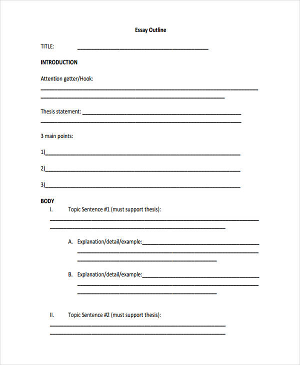 7 Formal Outline Templates - Free Sample, Example Format Download