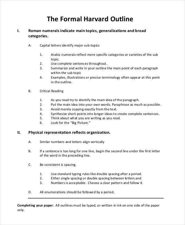 10 Formal Outline Templates Free Sample, Example, Format Download