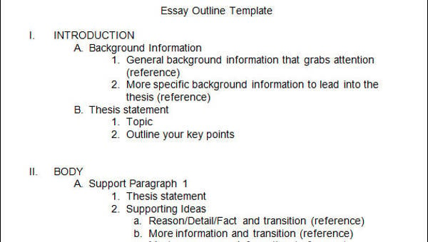 how to write a formal outline