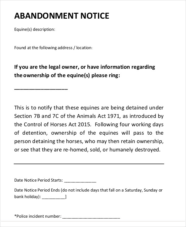 26+ Sample Notice Templates Google Docs, MS Word, Apple Pages, PDF