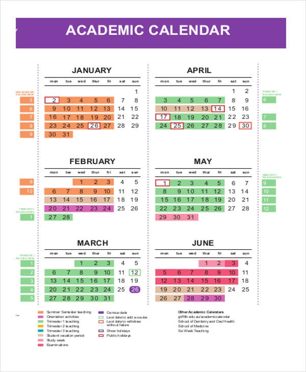 24+ Calendar Templates in PDF