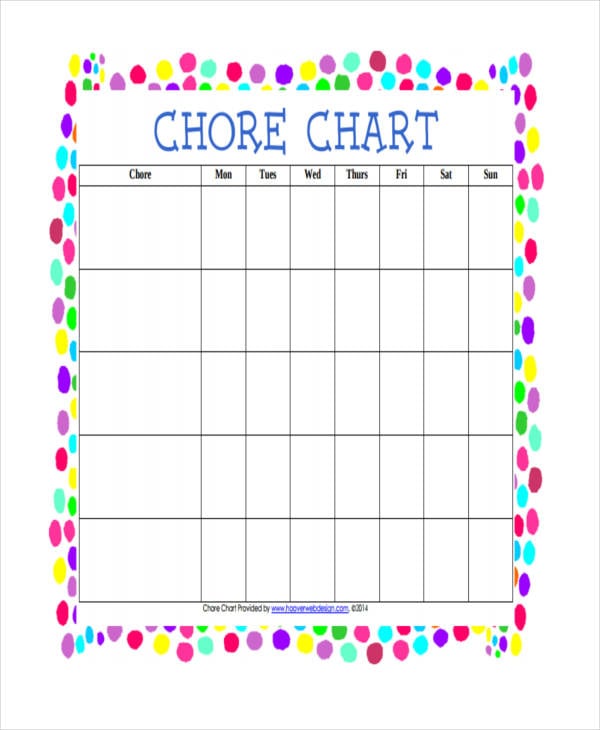 Fill In Chart Template