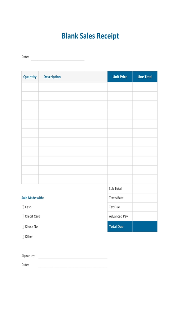27 receipt formats in word free premium templates