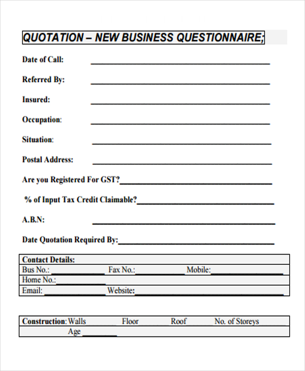 quotation business template Google Apple Business  Docs, PDF,  Sample 11 Quotations