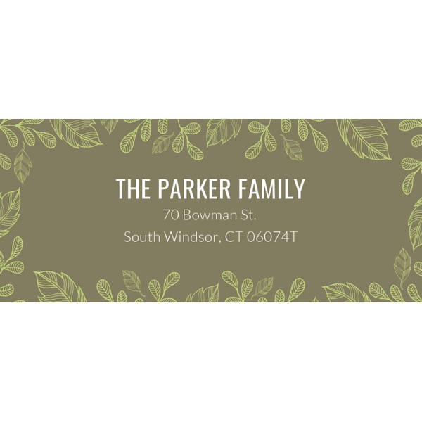 free family address label template