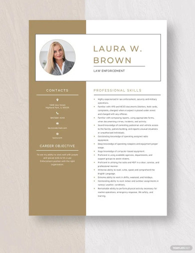 free law enforcement resume template