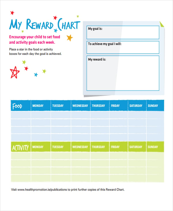 Reward Chart Template Free Printable