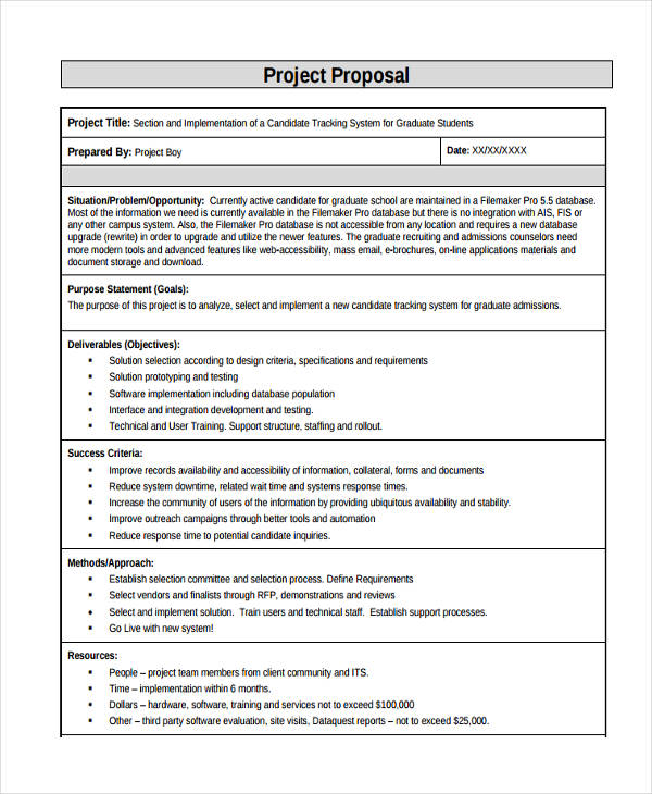 8 IT Project Proposal Templates Word PDF Apple Pages