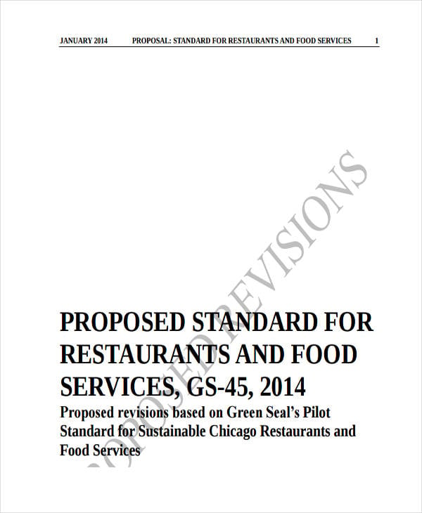 sample business proposal on restaurant