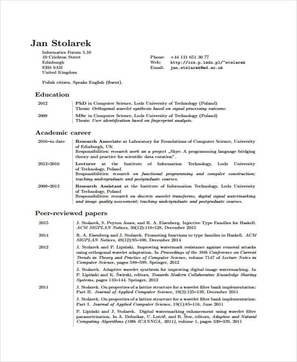 15+ Information Technology Resume Templates - PDF, DOC