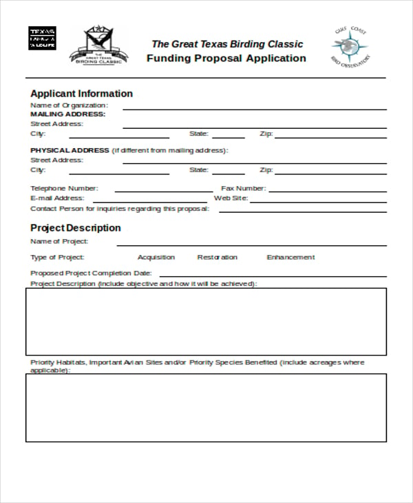 funding application