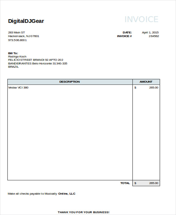 generic invoice