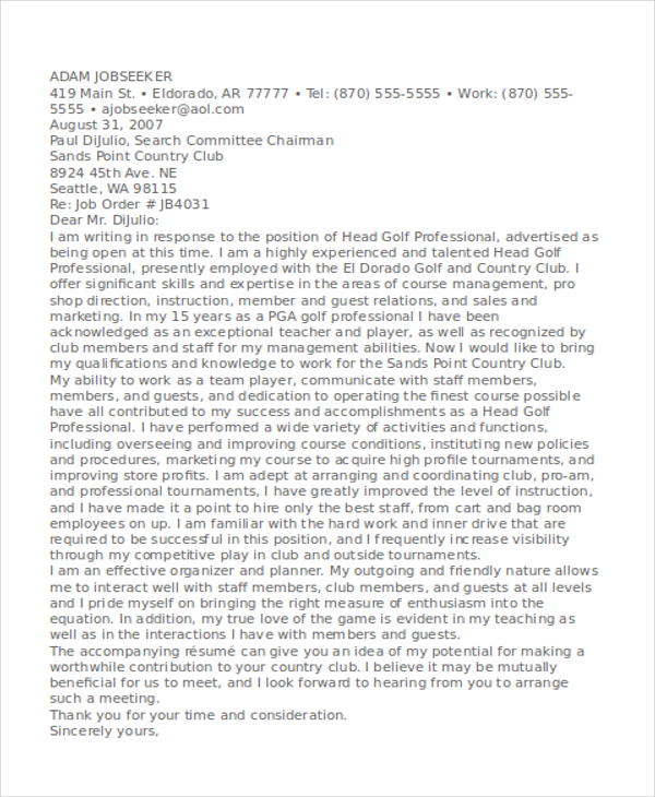 Sales Cover Letters 10+ Free Word, PDF Format Download