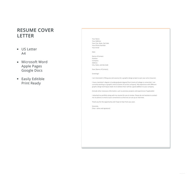 Graphic Design Cover Letter Samples