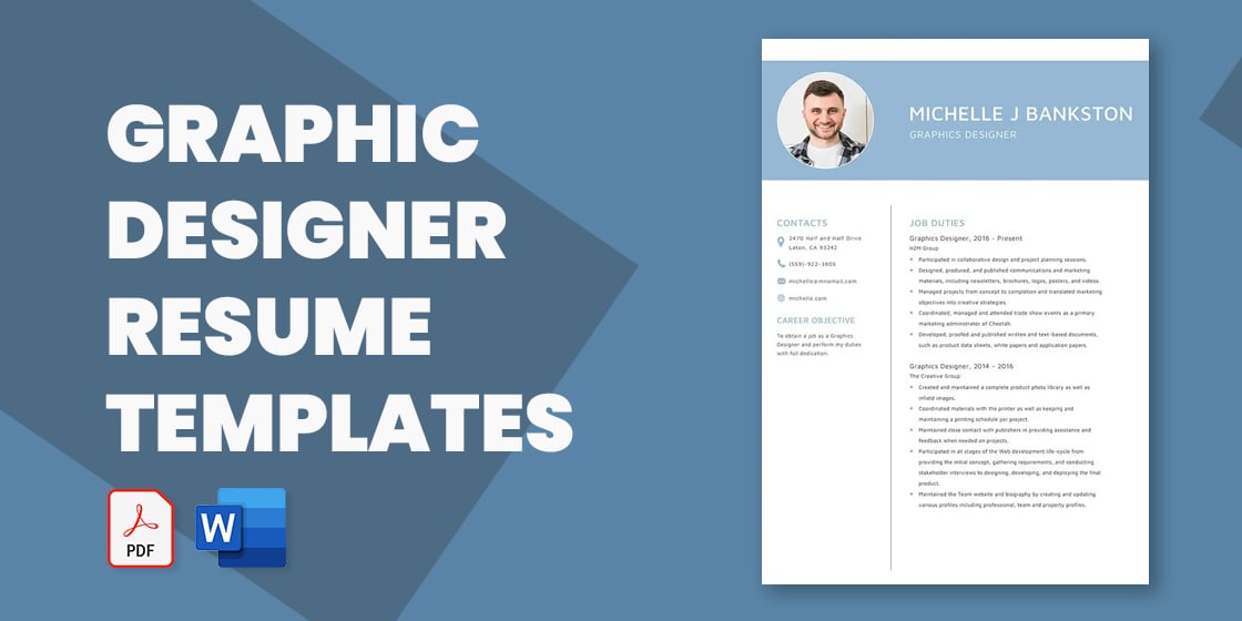 resume templates for graphic designers