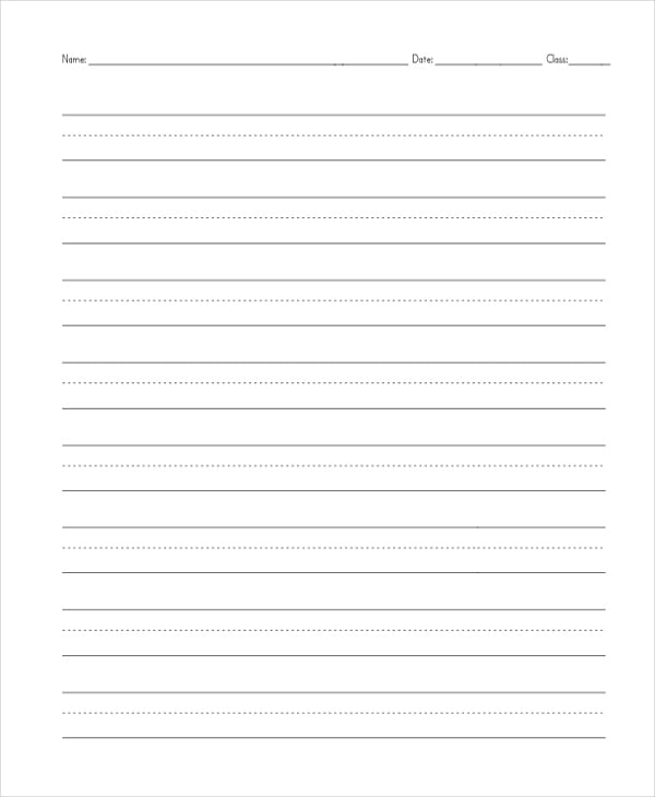 handwriting lined paper